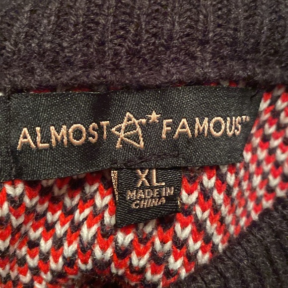 Almost famous two-piece skirt and sweater set extra large argyle print - Picture 9 of 9